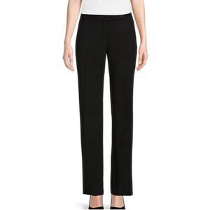 Gavin womens solid black low rise dress pants straight Slight Flare 6 Small